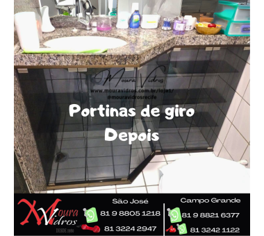 Portinha de abrir ( giro ) para armário / pia