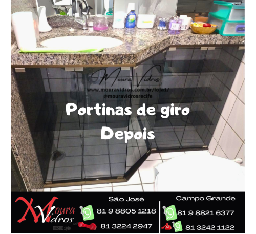 Portinha de abrir ( giro ) para armário / pia