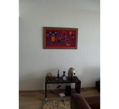 Tapeçaria Colada Em Eucatex + Moldura
