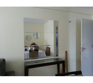 Instalação de Espelho - Espelho Bisotado Dividido Em 3 Peças