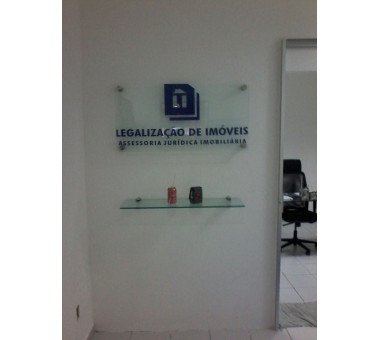 Placa De Vidro Para Logo