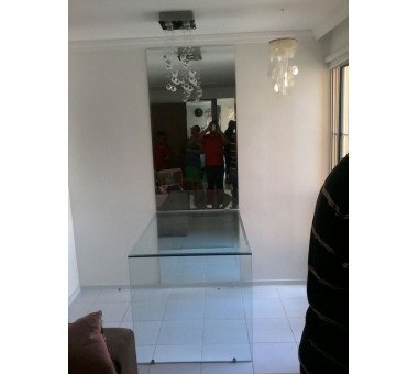 Mesa De Vidro Com Espelho