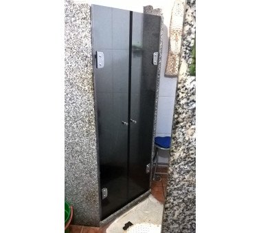 Box De Giro Porta Dupla Giro Alvenaria Fumê
