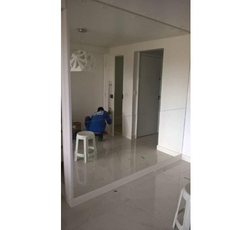 Espelho Sala Sob Medida (EMBAIXO Roda Pé E Ao Lado Cantoneira Al Branca De Proteção 2016