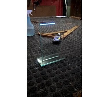 Troféu De Vidro Com Colagem Uv (LAPIDADO)
